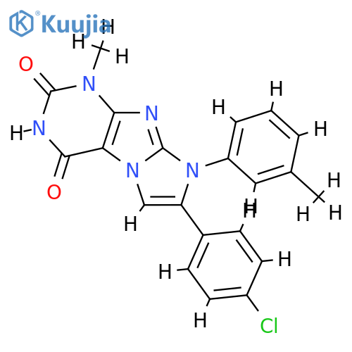7-(4-chlorophenyl)-1-methyl-8-(3-methylphenyl)-1H,2H,3H,4H,8H-imidazo1,2-gpurine-2,4-dione structure