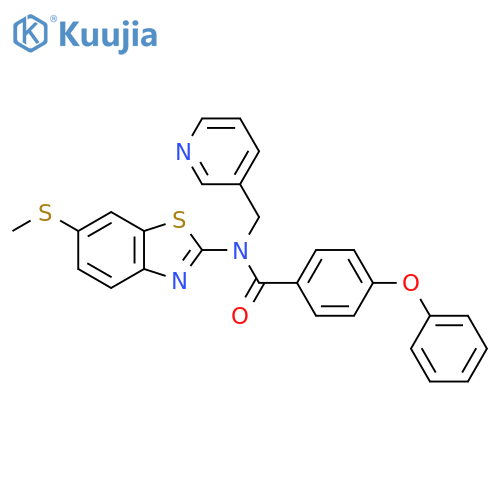 N-6-(methylsulfanyl)-1,3-benzothiazol-2-yl-4-phenoxy-N-(pyridin-3-yl)methylbenzamide structure