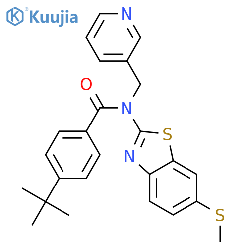 4-tert-butyl-N-6-(methylsulfanyl)-1,3-benzothiazol-2-yl-N-(pyridin-3-yl)methylbenzamide structure