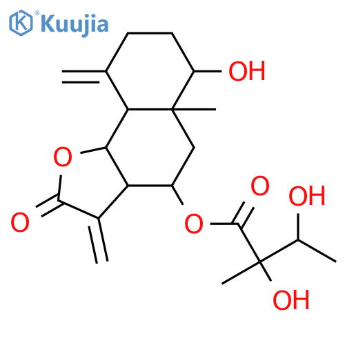 2,3-Dihydroxy-2-methylbutanoic acid dodecahydro-6-hydroxy-5a,9-dimethyl-3-methylene-2-oxonaphtho[1,2-b]furan-4-yl ester structure