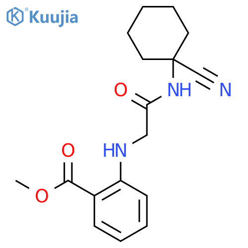 Methyl 2-({[(1-cyanocyclohexyl)carbamoyl]methyl}amino)benzoate structure