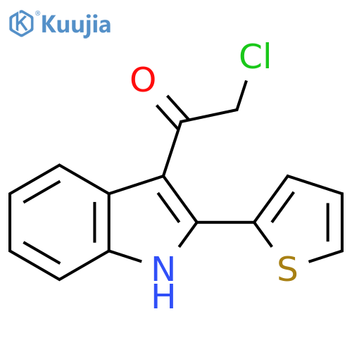 2-chloro-1-2-(thiophen-2-yl)-1H-indol-3-ylethan-1-one structure