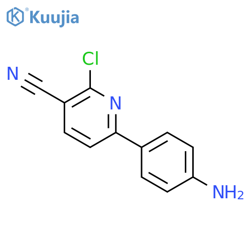 3-Pyridinecarbonitrile, 6-(4-aminophenyl)-2-chloro- structure