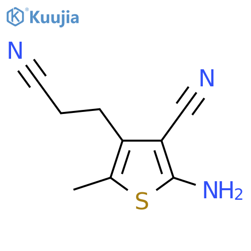 2-Amino-4-(2-cyanoethyl)-5-methylthiophene-3-carbonitrile structure