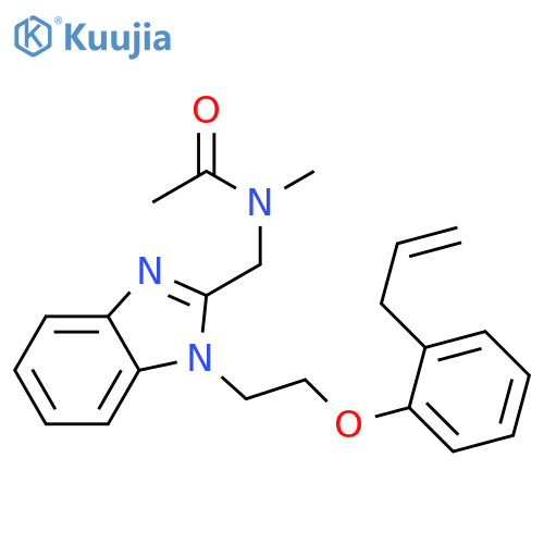 N-methyl-N-(1-{2-2-(prop-2-en-1-yl)phenoxyethyl}-1H-1,3-benzodiazol-2-yl)methylacetamide structure