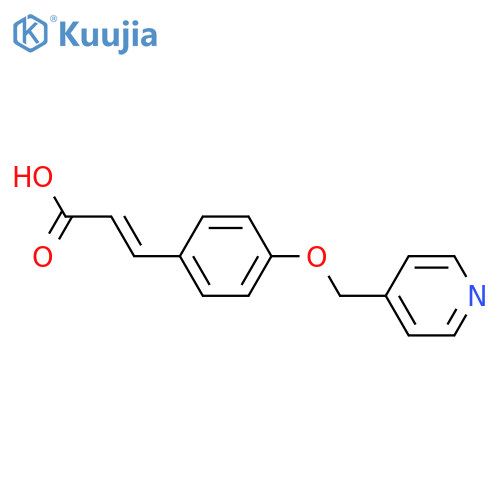 3-{4-(pyridin-4-yl)methoxyphenyl}prop-2-enoic acid structure