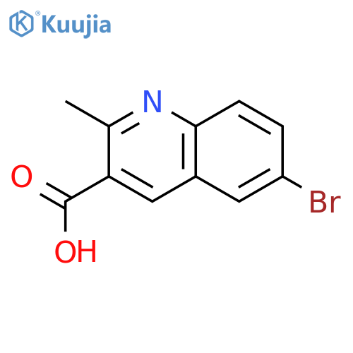 6-Bromo-2-methylquinoline-3-carboxylic acid structure