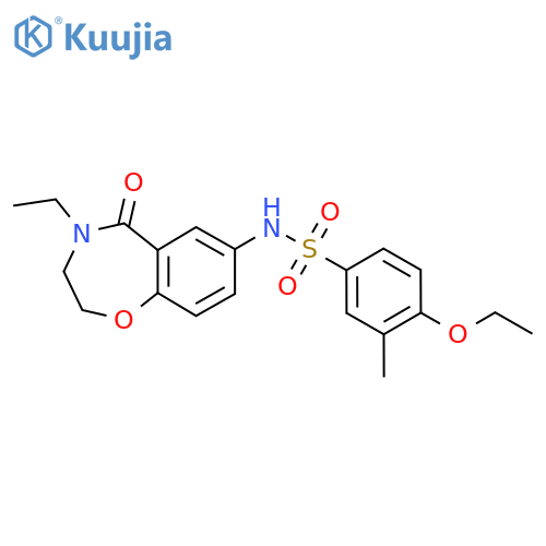 4-ethoxy-N-(4-ethyl-5-oxo-2,3,4,5-tetrahydro-1,4-benzoxazepin-7-yl)-3-methylbenzene-1-sulfonamide structure