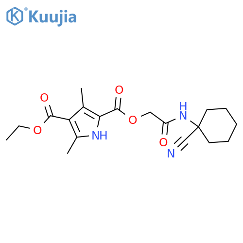 2-O-[2-[(1-cyanocyclohexyl)amino]-2-oxoethyl] 4-O-ethyl 3,5-dimethyl-1H-pyrrole-2,4-dicarboxylate structure