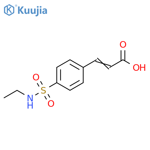 3-4-(ethylsulfamoyl)phenylprop-2-enoic acid structure