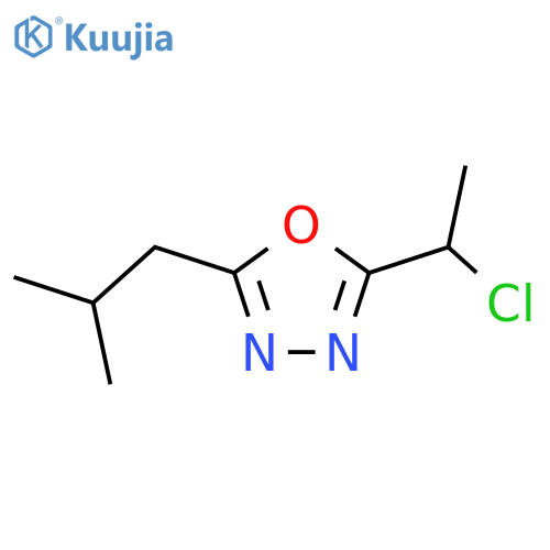 2-(1-Chloroethyl)-5-(2-methylpropyl)-1,3,4-oxadiazole structure