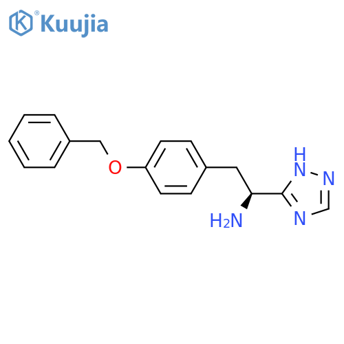 (1S)-2-[4-(benzyloxy)phenyl]-1-(4H-1,2,4-triazol-3-yl)ethan-1-amine structure