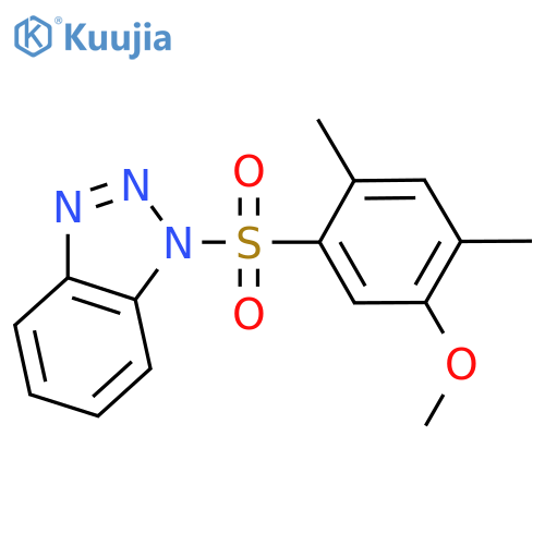 1-(5-methoxy-2,4-dimethylbenzenesulfonyl)-1H-1,2,3-benzotriazole structure