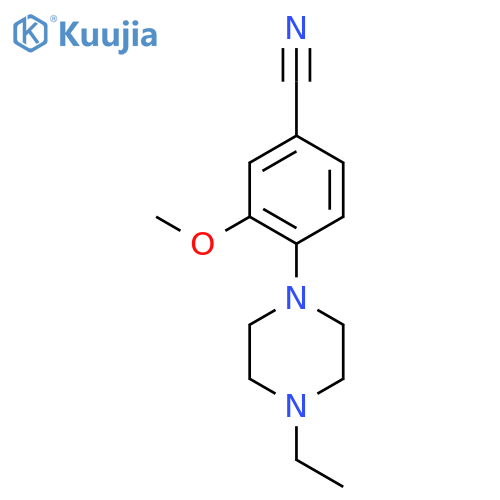 4-(4-Ethylpiperazin-1-yl)-3-methoxybenzonitrile structure