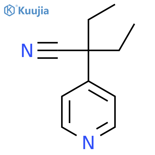 2-ethyl-2-(pyridin-4-yl)butanenitrile structure