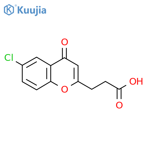 3-(6-chloro-4-oxo-4H-chromen-2-yl)propanoic acid structure