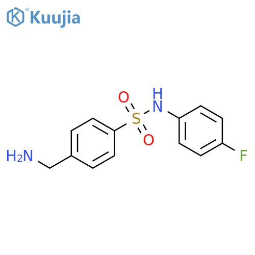 4-(aminomethyl)-N-(4-fluorophenyl)benzene-1-sulfonamide structure
