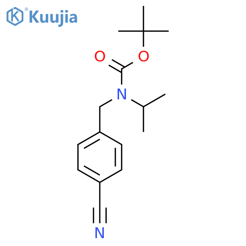 4-[N-(tert-Butoxycarbonyl)-N-(iso-propyl)-aminomethyl]-benzonitrile structure