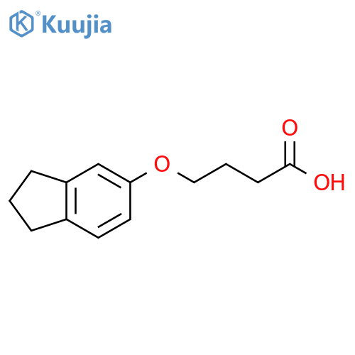 4-(2,3-dihydro-1H-inden-5-yloxy)butanoic acid structure