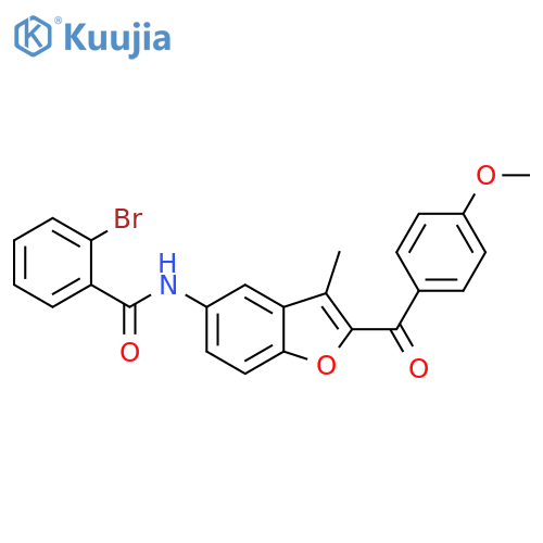 2-bromo-N-2-(4-methoxybenzoyl)-3-methyl-1-benzofuran-5-ylbenzamide structure