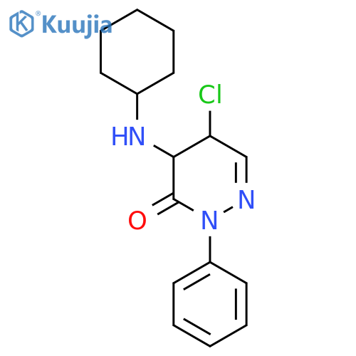 5-Chloro-4-(cyclohexylamino)-2-phenyl-4,5-dihydropyridazin-3(2H)-one structure