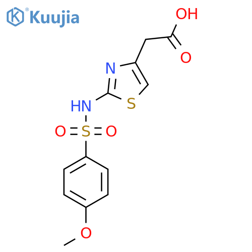 2-2-(4-methoxybenzenesulfonamido)-1,3-thiazol-4-ylacetic acid structure