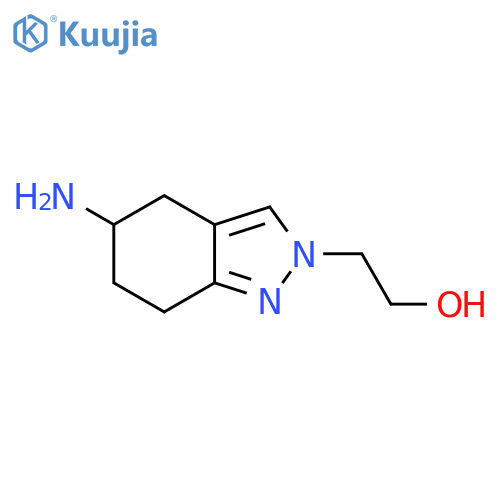 2-(5-amino-4,5,6,7-tetrahydro-2H-indazol-2-yl)ethan-1-ol structure