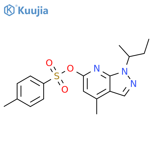 1-(butan-2-yl)-4-methyl-1H-pyrazolo3,4-bpyridin-6-yl 4-methylbenzene-1-sulfonate structure