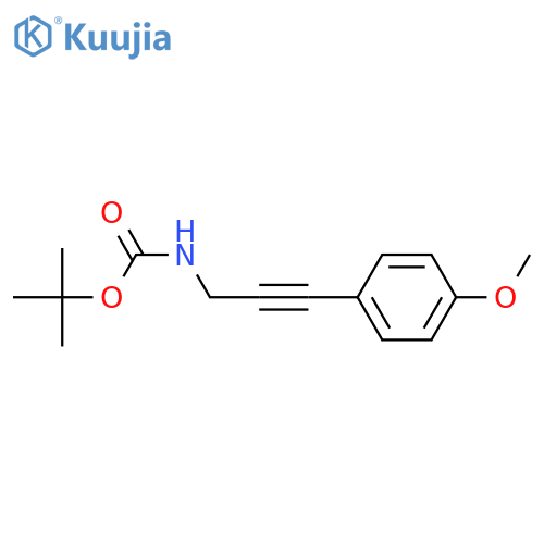 tert-butyl N-3-(4-methoxyphenyl)prop-2-yn-1-ylcarbamate structure