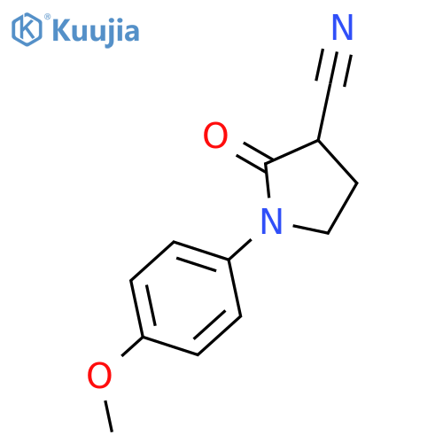 1-(4-Methoxyphenyl)-2-oxo-3-pyrrolidinecarbonitrile structure