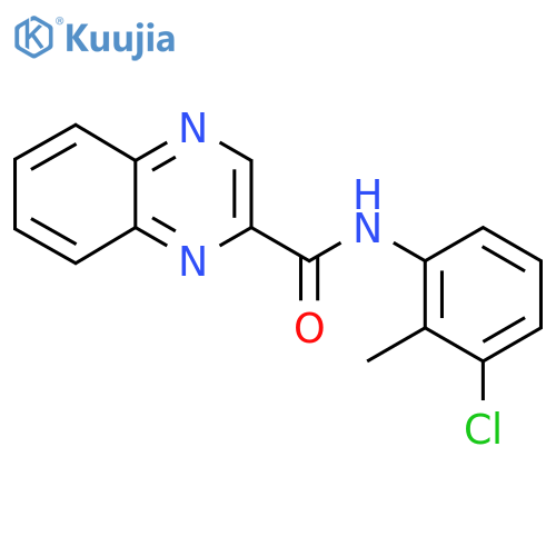 N-(3-Chloro-2-methylphenyl)quinoxaline-2-carboxamide structure