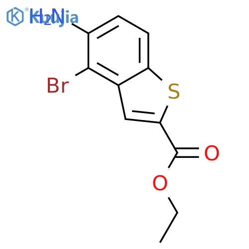 ethyl 5-amino-4-bromo-1-benzothiophene-2-carboxylate structure