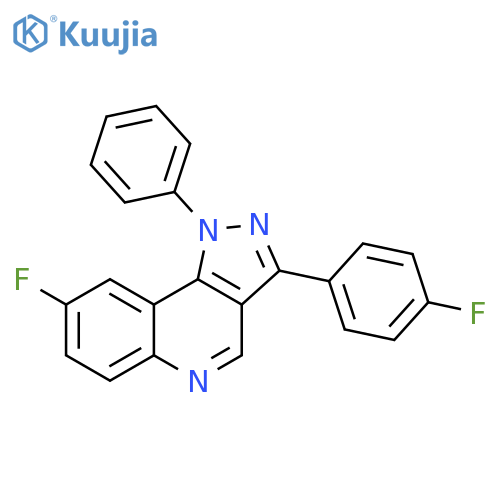 8-fluoro-3-(4-fluorophenyl)-1-phenyl-1H-pyrazolo4,3-cquinoline structure