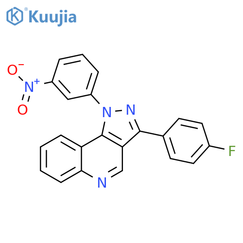 3-(4-fluorophenyl)-1-(3-nitrophenyl)-1H-pyrazolo4,3-cquinoline structure