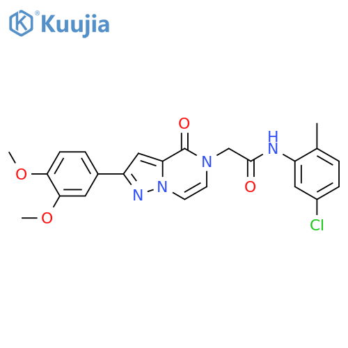 N-(5-chloro-2-methylphenyl)-2-2-(3,4-dimethoxyphenyl)-4-oxo-4H,5H-pyrazolo1,5-apyrazin-5-ylacetamide structure