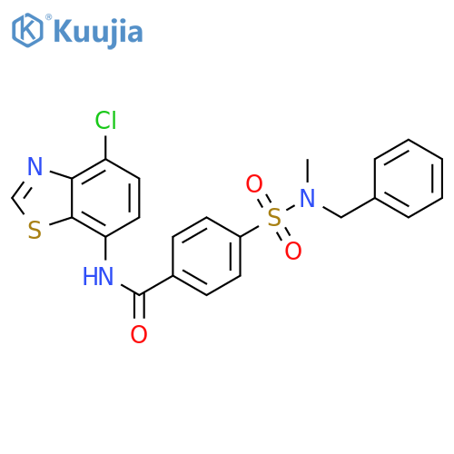 4-benzyl(methyl)sulfamoyl-N-(4-chloro-1,3-benzothiazol-7-yl)benzamide structure