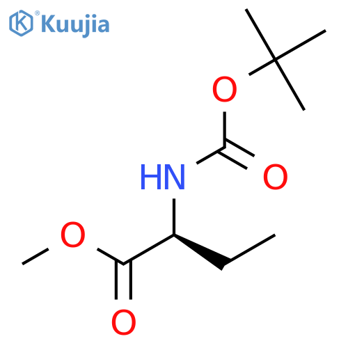 methyl (2S)-2-{[(tert-butoxy)carbonyl]amino}butanoate structure