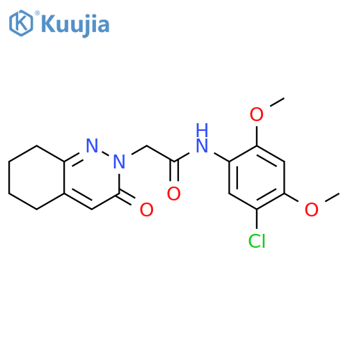 N-(5-chloro-2,4-dimethoxyphenyl)-2-(3-oxo-2,3,5,6,7,8-hexahydrocinnolin-2-yl)acetamide structure