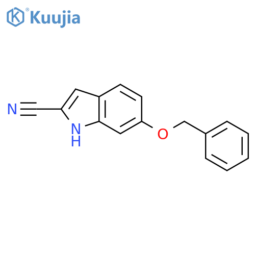 6-(benzyloxy)-1H-indole-2-carbonitrile structure