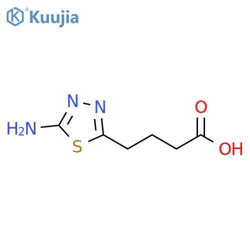 4-(5-amino-1,3,4-thiadiazol-2-yl)butanoic acid structure