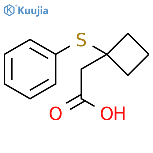 2-1-(phenylsulfanyl)cyclobutylacetic Acid structure