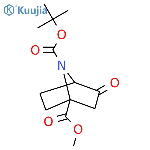 O7-tert-butyl O1-methyl 3-oxo-7-azabicyclo[2.2.1]heptane-1,7-dicarboxylate structure