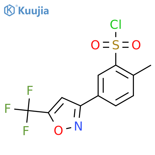 2-Methyl-5-[5-(trifluoromethyl)-3-isoxazolyl]benzenesulfonyl chloride structure