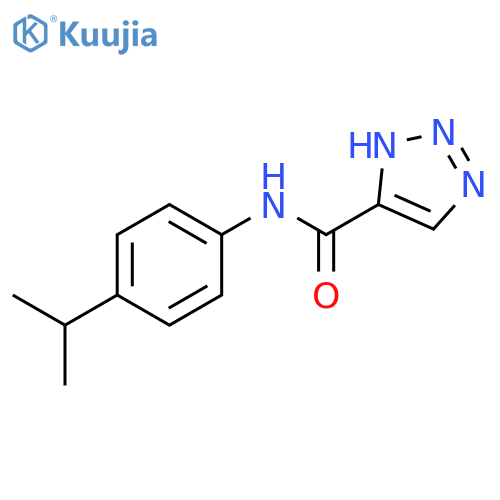 N-4-(propan-2-yl)phenyl-1H-1,2,3-triazole-5-carboxamide structure