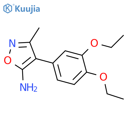 4-(3,4-diethoxyphenyl)-3-methyl-1,2-oxazol-5-amine structure
