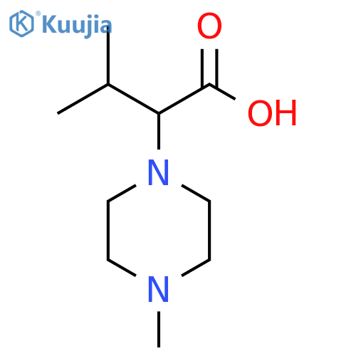 3-methyl-2-(4-methylpiperazin-1-yl)butanoic acid structure