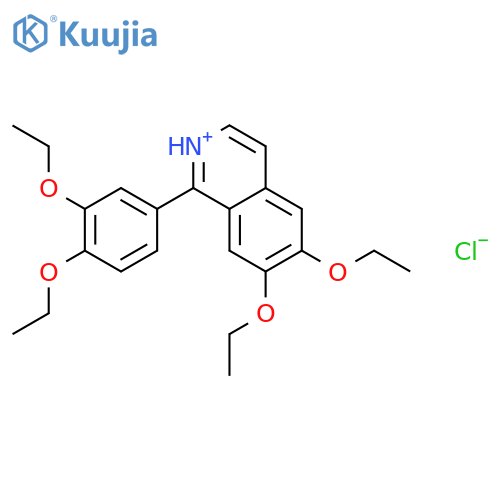 Isoquinoline,1-(3,4-diethoxyphenyl)-6,7-diethoxy-, hydrochloride (1:1) structure