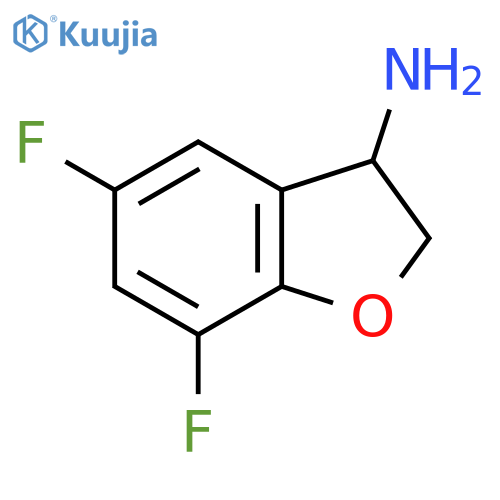 5,7-Difluoro-2,3-dihydro-1-benzofuran-3-amine structure