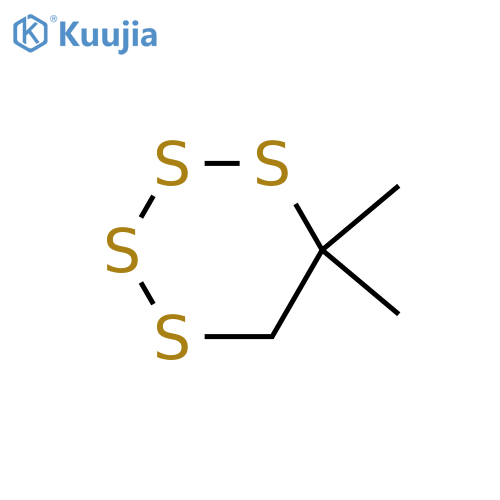 5,5-Dimethyl-1,2,3,4-tetrathiepane structure
