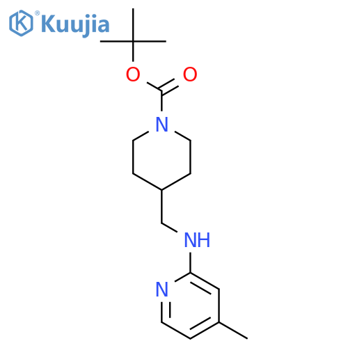 4-[(4-Methyl-pyridin-2-ylamino)-methyl ]-piperidine-1-carboxylic acid tert-butyl ester structure